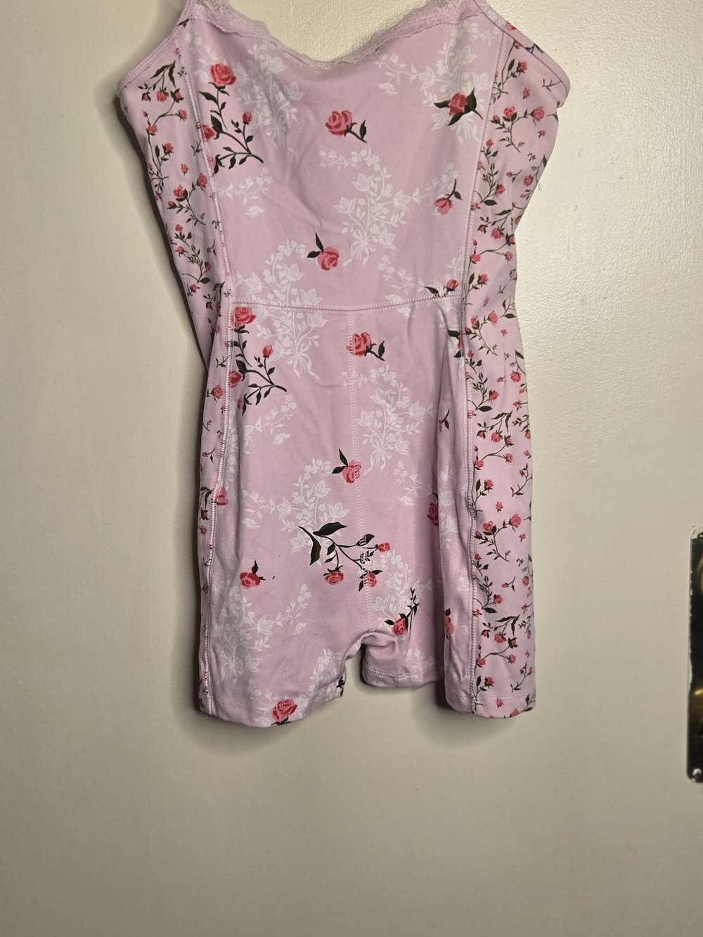 wild fable Light Pink Floral Lace-Trim Romper